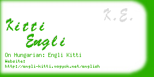 kitti engli business card